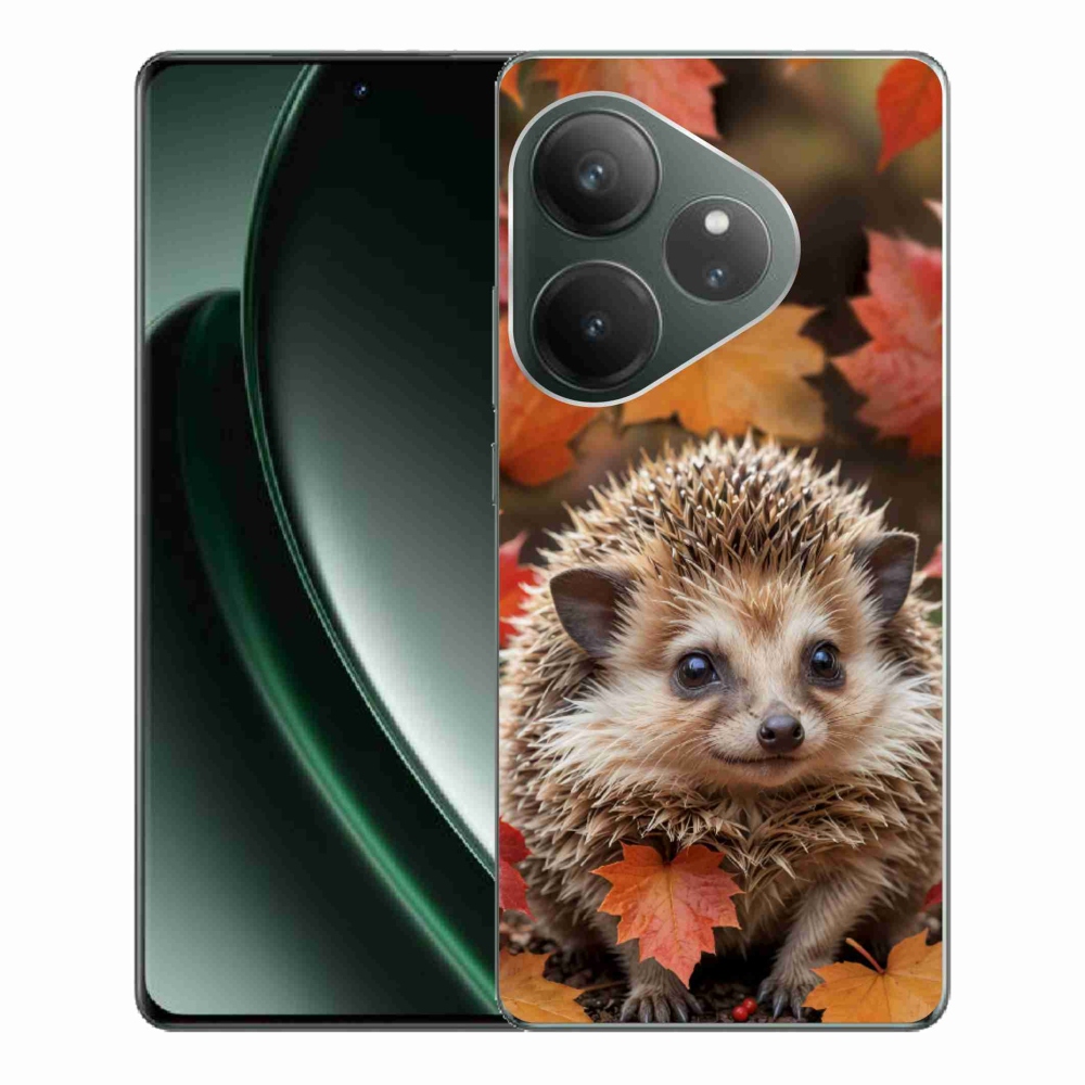 Gelový kryt mmCase na Realme GT 6 5G/GT 6T 5G - ježek v listí