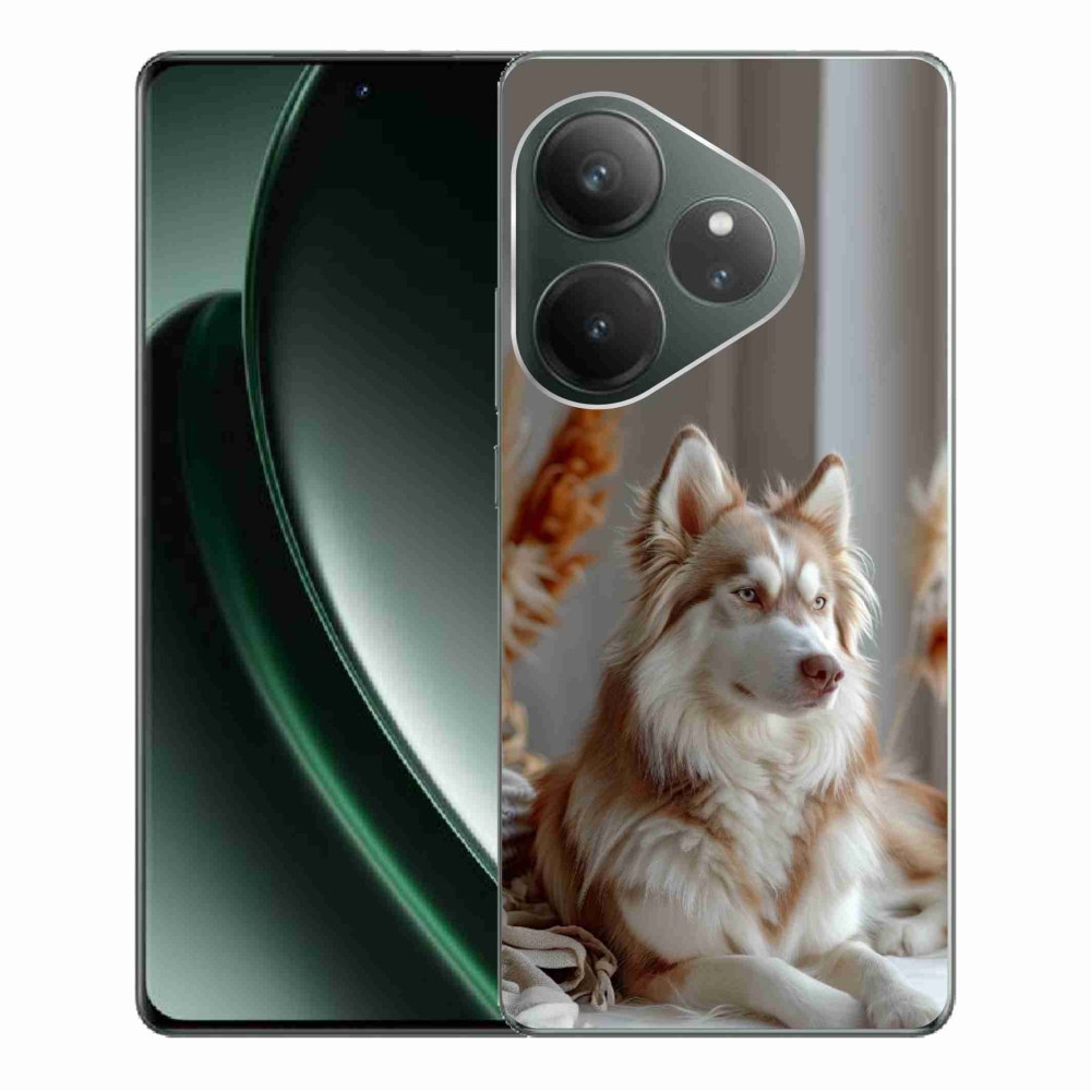 Gelový kryt mmCase na Realme GT 6 5G/GT 6T 5G - klidný sibiřský husky