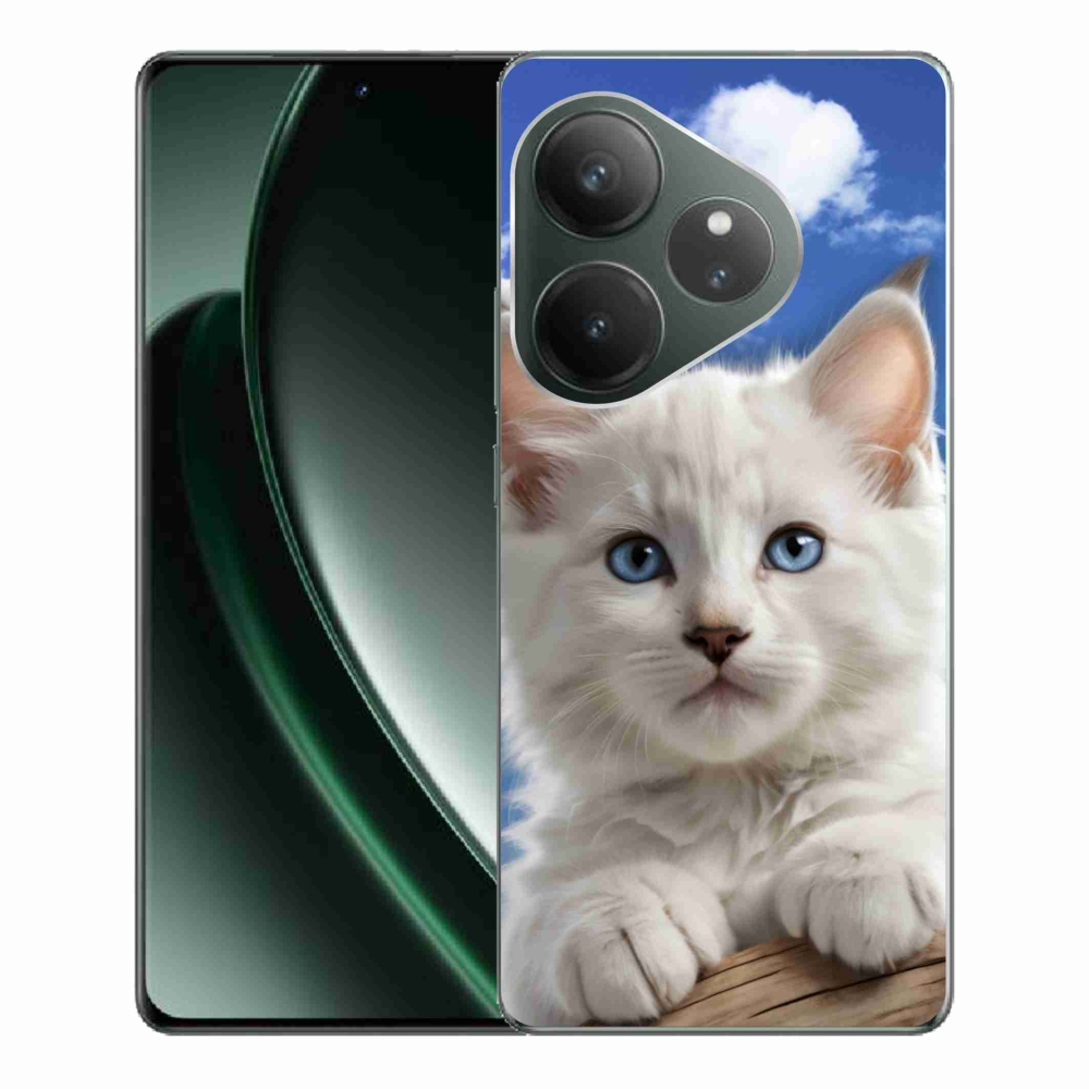Gelový kryt mmCase na Realme GT 6 5G/GT 6T 5G - kotě a oblaka