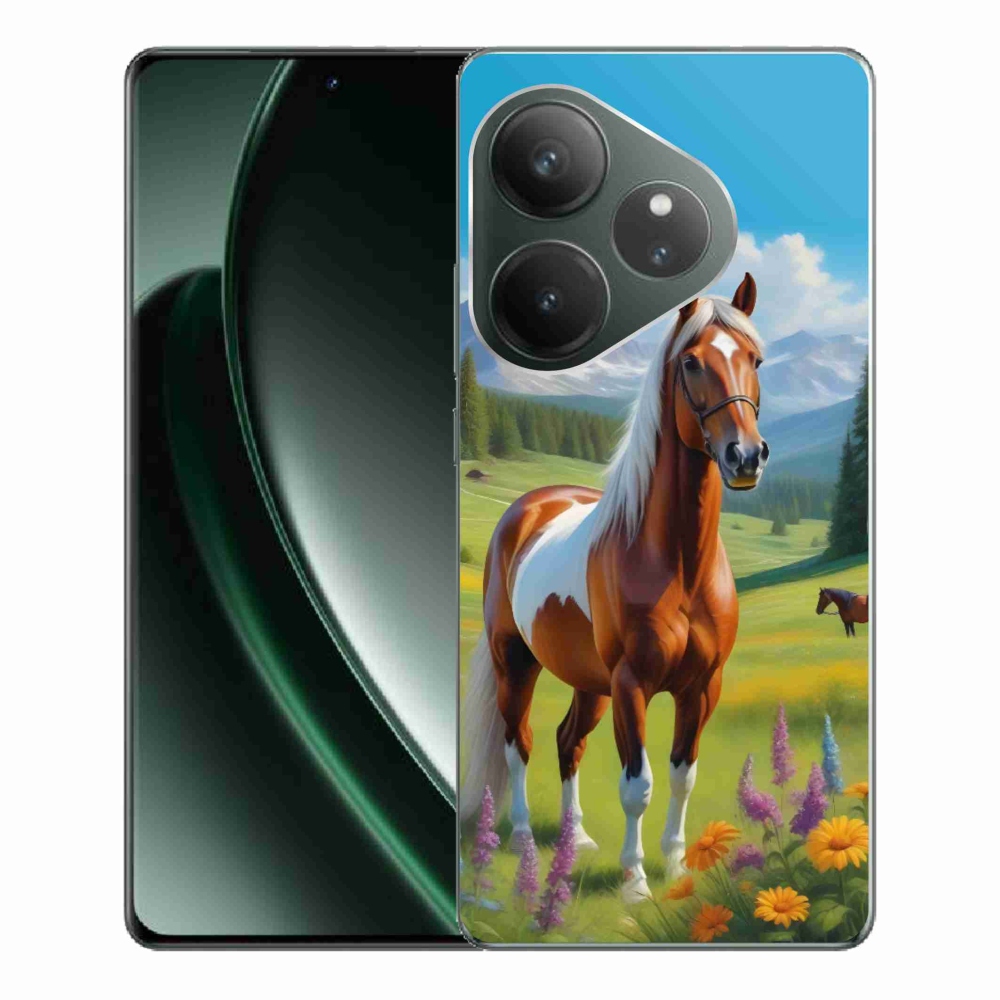 Gelový kryt mmCase na Realme GT 6 5G/GT 6T 5G - kůň na louce