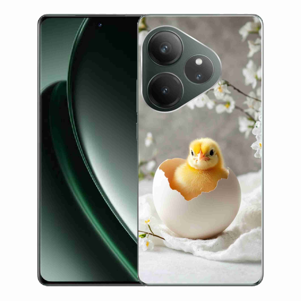 Gelový kryt mmCase na Realme GT 6 5G/GT 6T 5G - kuřátko