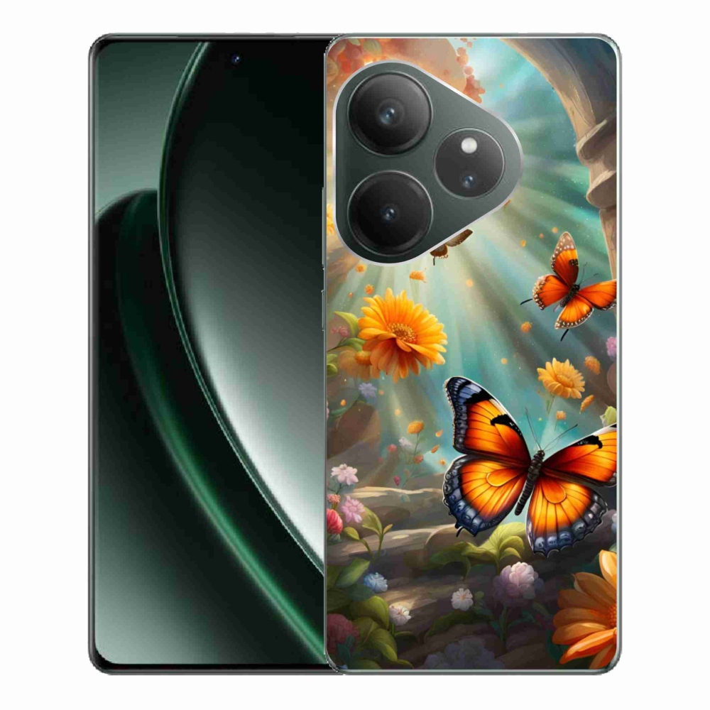 Gelový kryt mmCase na Realme GT 6 5G/GT 6T 5G - motýlí zahrada 2