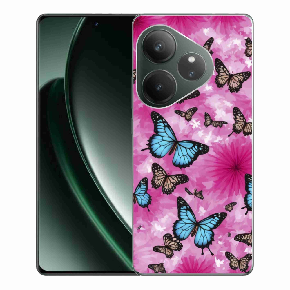 Gelový kryt mmCase na Realme GT 6 5G/GT 6T 5G - motýlí zahrada