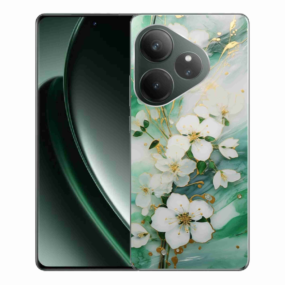 Gelový kryt mmCase na Realme GT 6 5G/GT 6T 5G - něžné květy