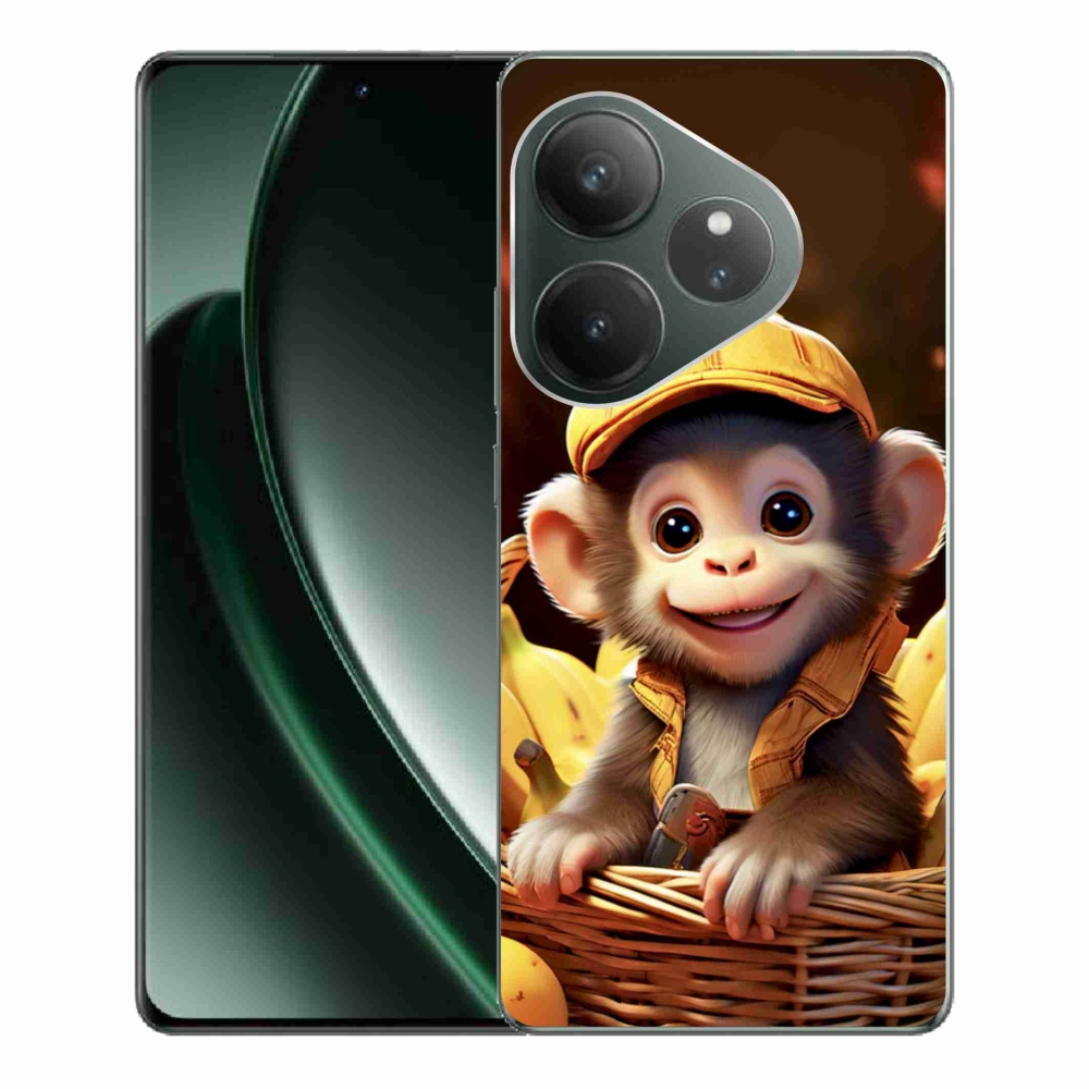 Gelový kryt mmCase na Realme GT 6 5G/GT 6T 5G - opice v košíku