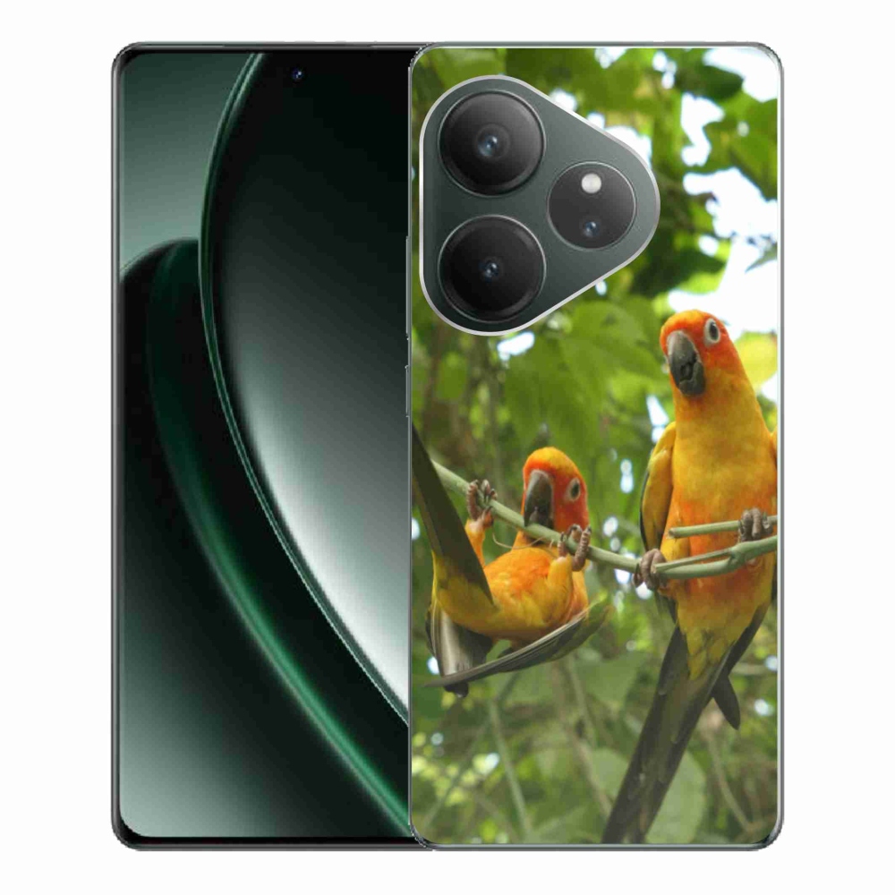 Gelový kryt mmCase na Realme GT 6 5G/GT 6T 5G - papoušci aratingy