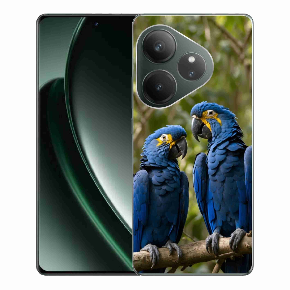 Gelový kryt mmCase na Realme GT 6 5G/GT 6T 5G - papouščí duo