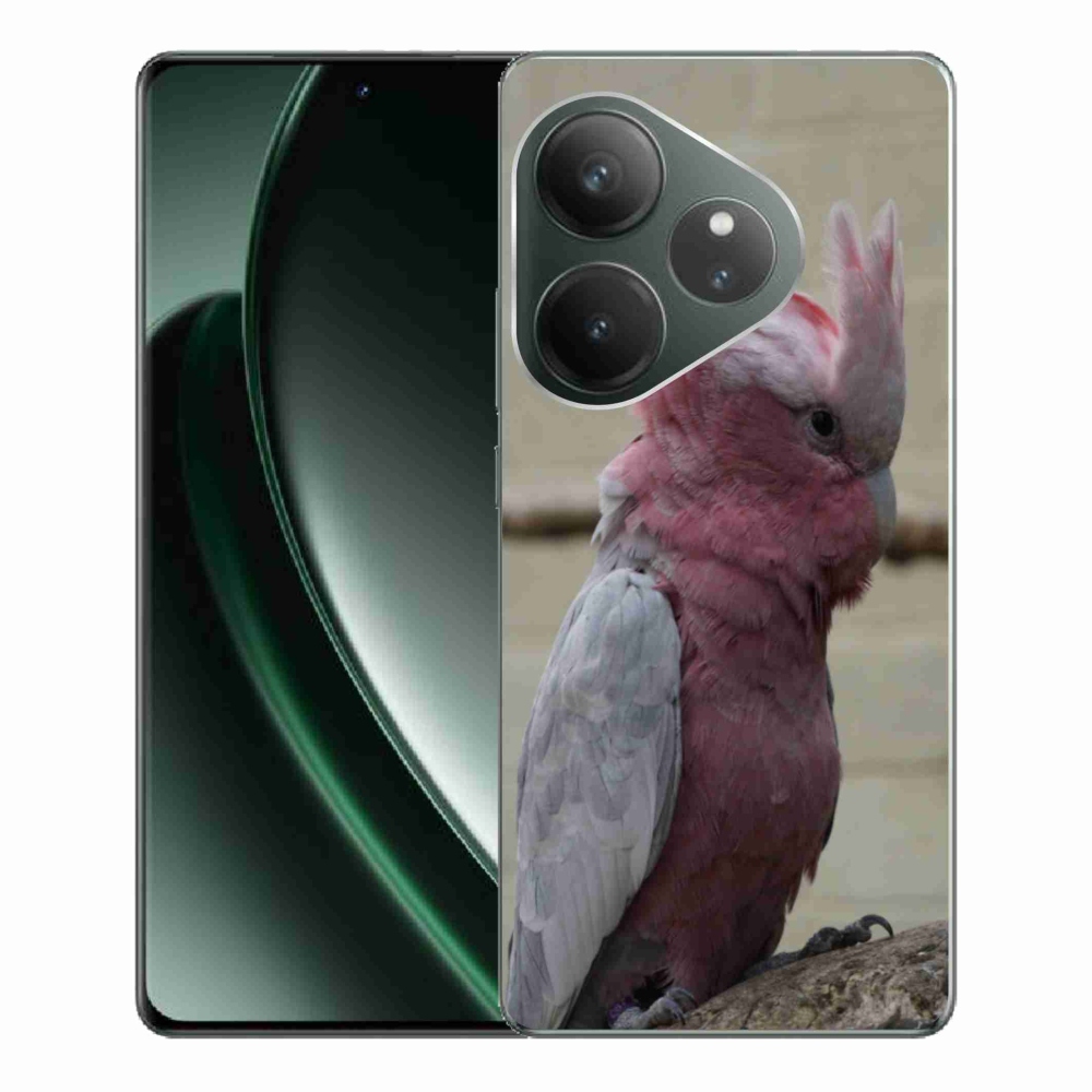 Gelový kryt mmCase na Realme GT 6 5G/GT 6T 5G - papoušek kakadu růžový