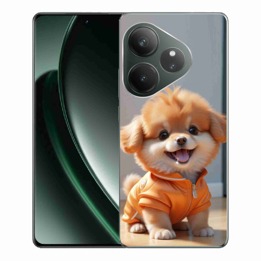 Gelový kryt mmCase na Realme GT 6 5G/GT 6T 5G - roztomilý pomeranian v mikině