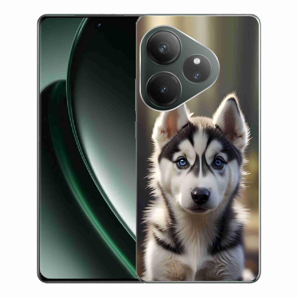 Gelový kryt mmCase na Realme GT 6 5G/GT 6T 5G - roztomilý sibiřský husky