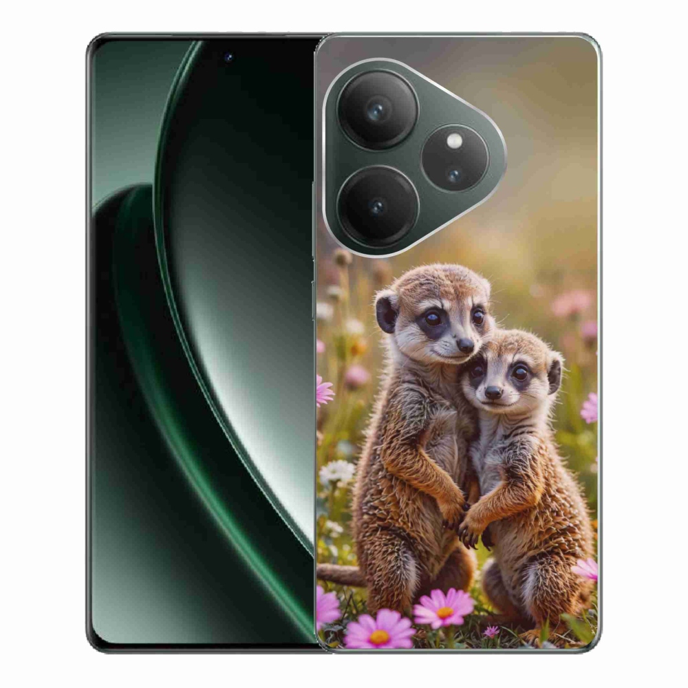 Gelový kryt mmCase na Realme GT 6 5G/GT 6T 5G - surikatí duo
