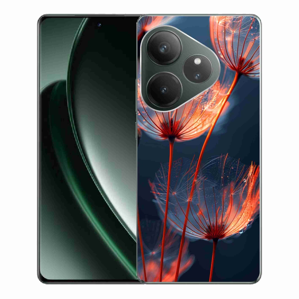 Gelový kryt mmCase na Realme GT 6 5G/GT 6T 5G - světélkující chmýří