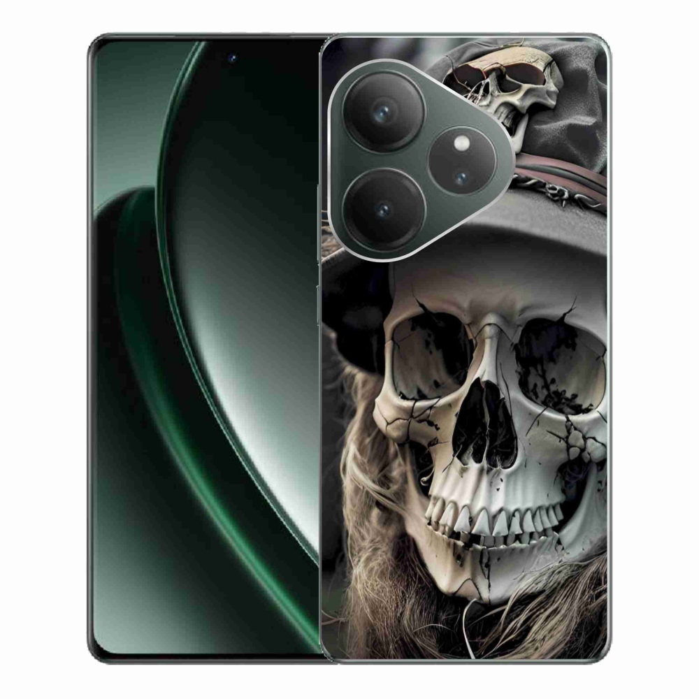 Gelový kryt mmCase na Realme GT 6 5G/GT 6T 5G - temná lebka