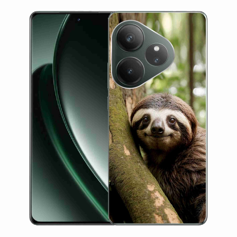 Gelový kryt mmCase na Realme GT 6 5G/GT 6T 5G - usměvavý lenochod