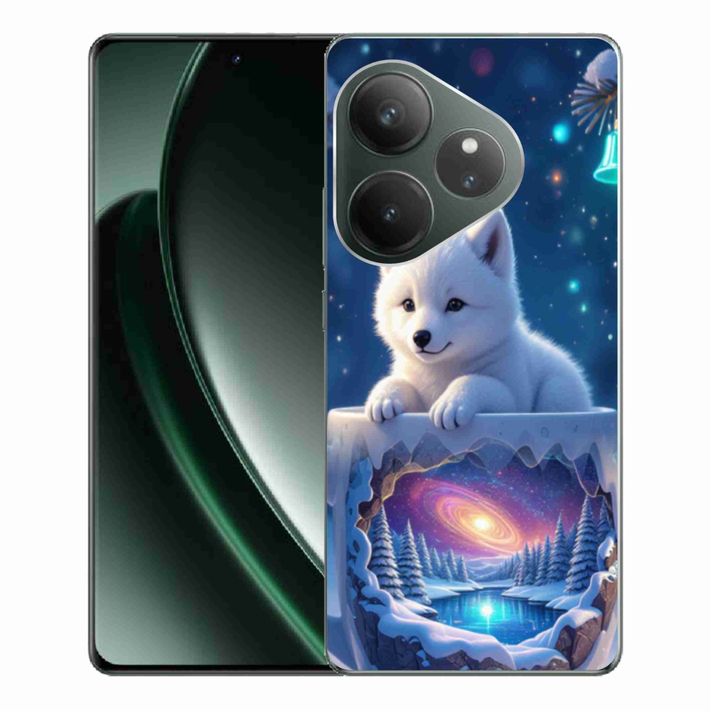 Gelový kryt mmCase na Realme GT 6 5G/GT 6T 5G - vánoční štěně