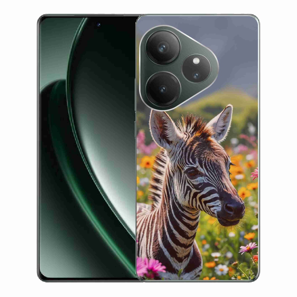 Gelový kryt mmCase na Realme GT 6 5G/GT 6T 5G - zebra na louce