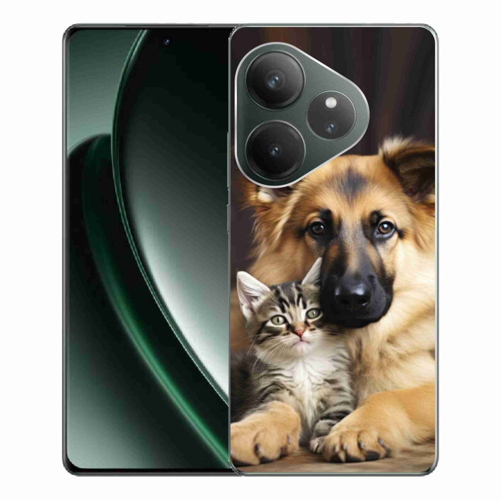 Gelový kryt mmCase na Realme GT 6 5G/GT 6T 5G - zvířecí přátelství
