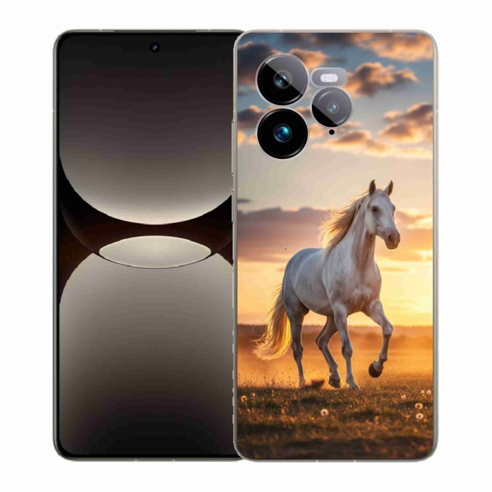 Gelový kryt mmCase na Realme GT 7 Pro 5G - běžící bílý kůň 2