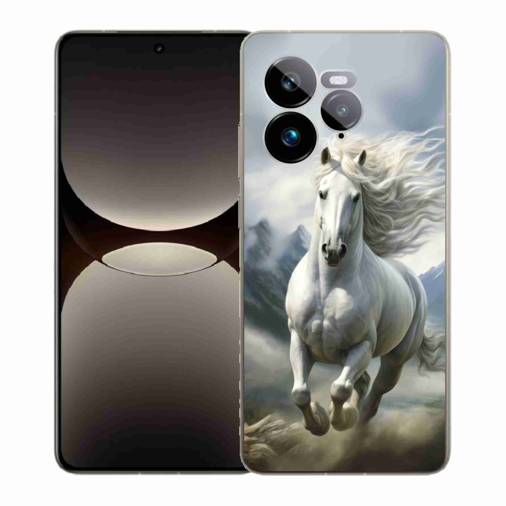 Gelový kryt mmCase na Realme GT 7 Pro 5G - běžící bílý kůň 3