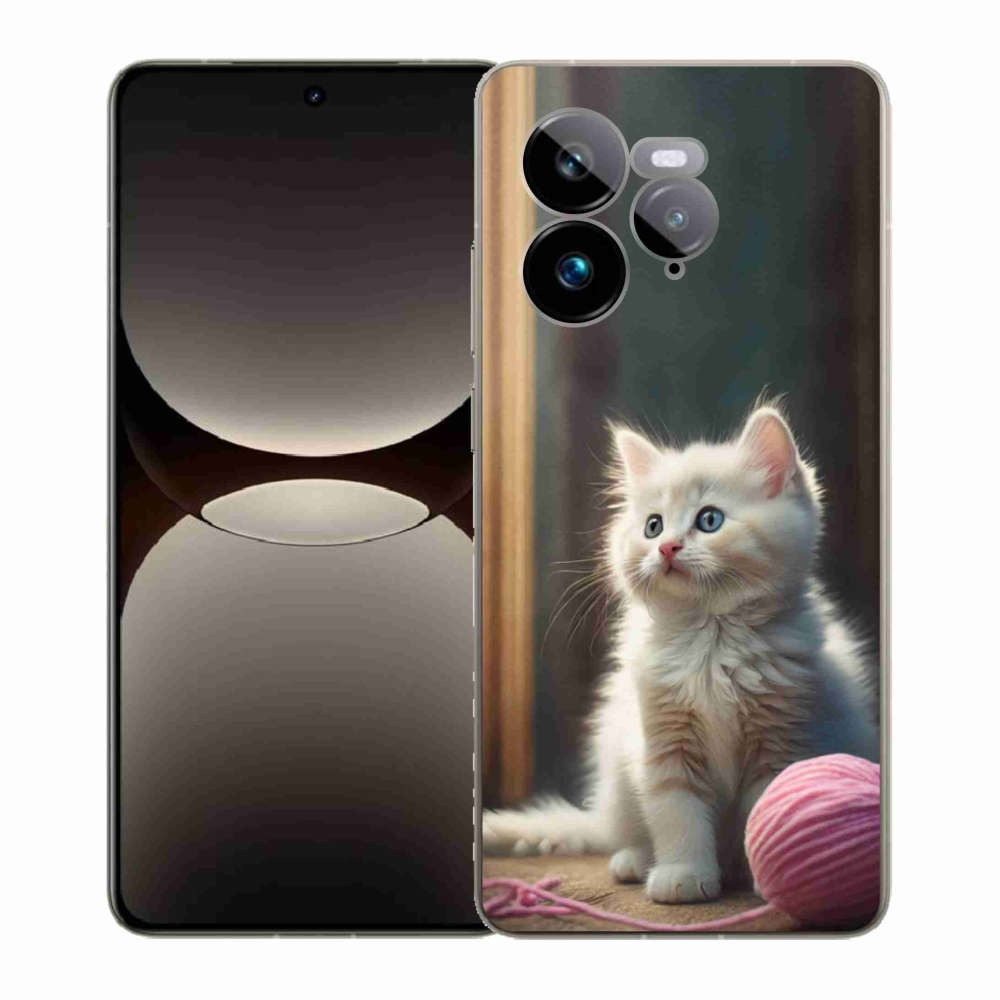 Gelový kryt mmCase na Realme GT 7 Pro 5G - bílé kotě 2