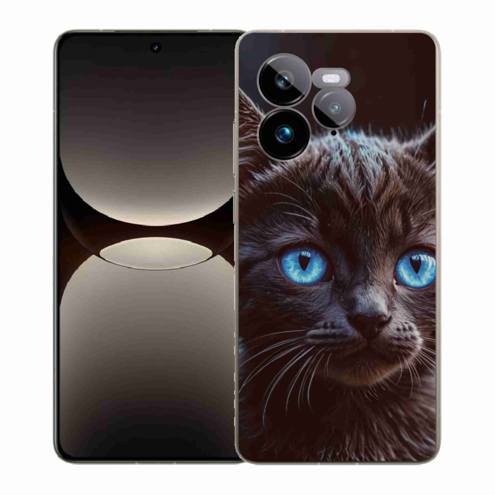 Gelový kryt mmCase na Realme GT 7 Pro 5G - černé kotě 2