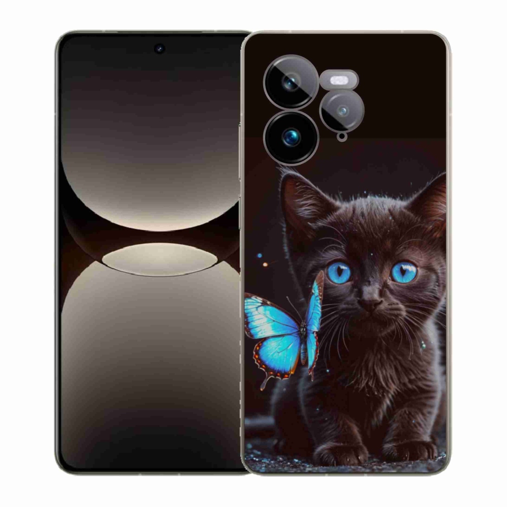 Gelový kryt mmCase na Realme GT 7 Pro 5G - černé kotě 3