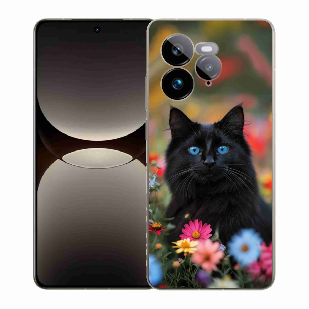 Gelový kryt mmCase na Realme GT 7 Pro 5G - černé kotě 4