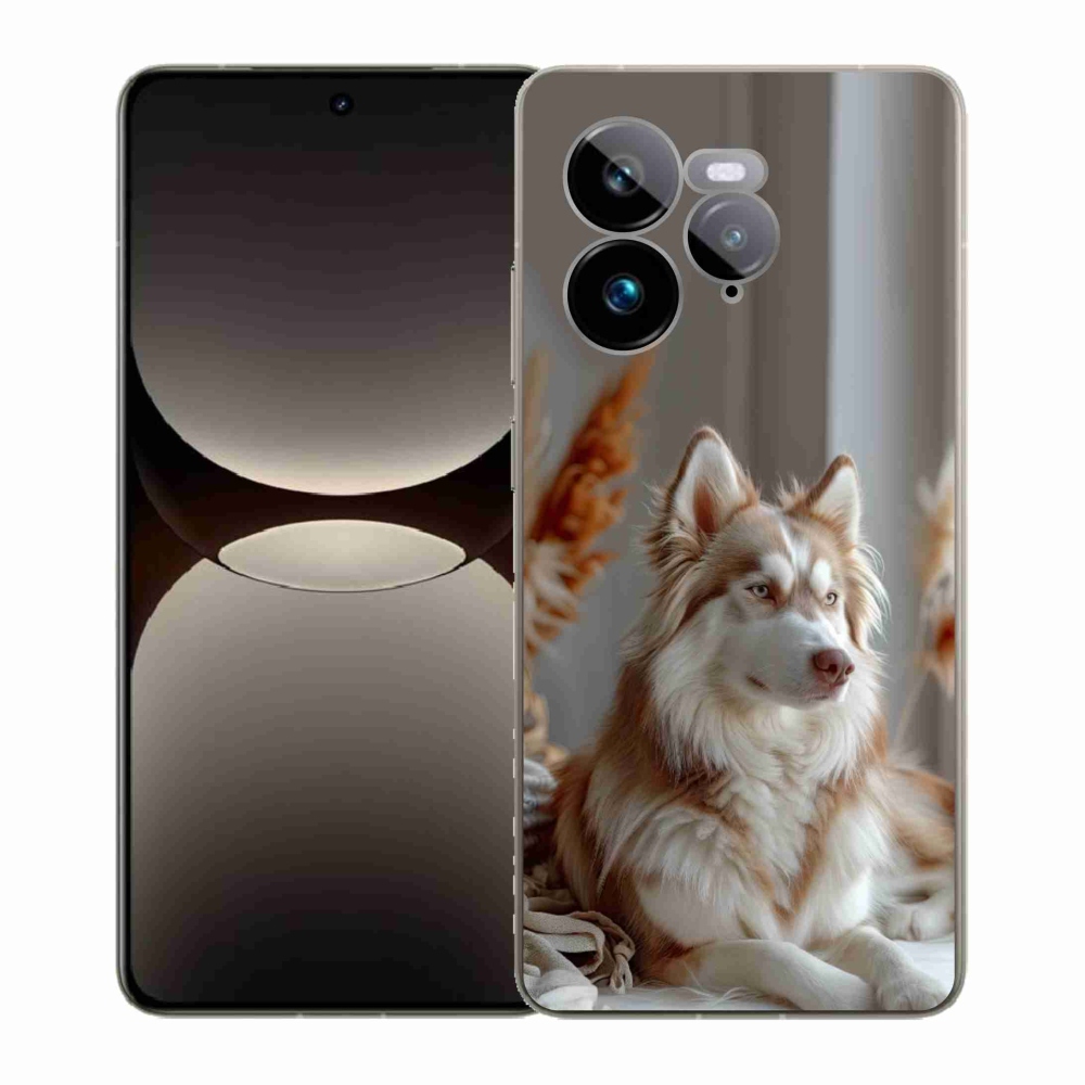 Gelový kryt mmCase na Realme GT 7 Pro 5G - klidný sibiřský husky