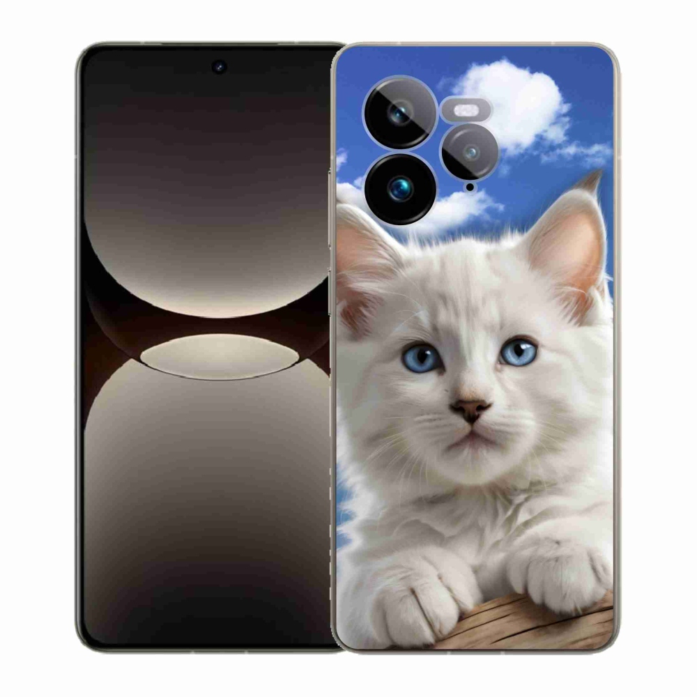 Gelový kryt mmCase na Realme GT 7 Pro 5G - kotě a oblaka