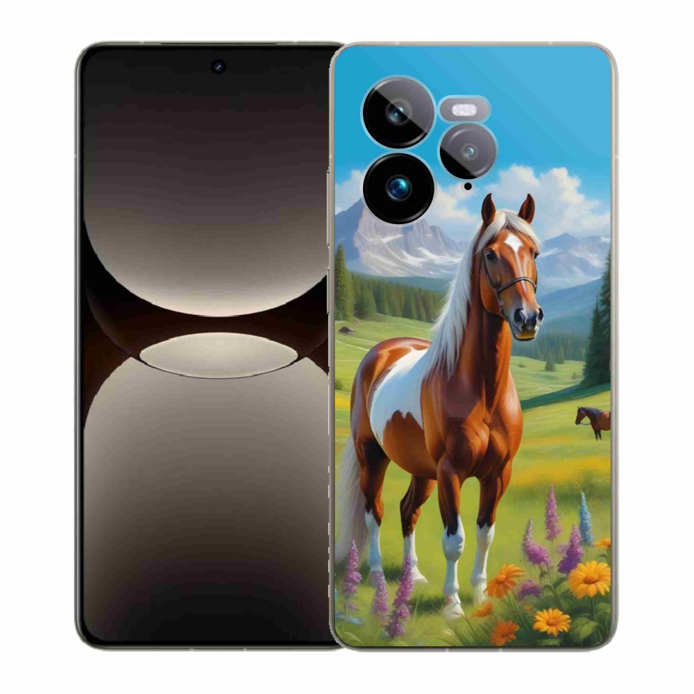 Gelový kryt mmCase na Realme GT 7 Pro 5G - kůň na louce