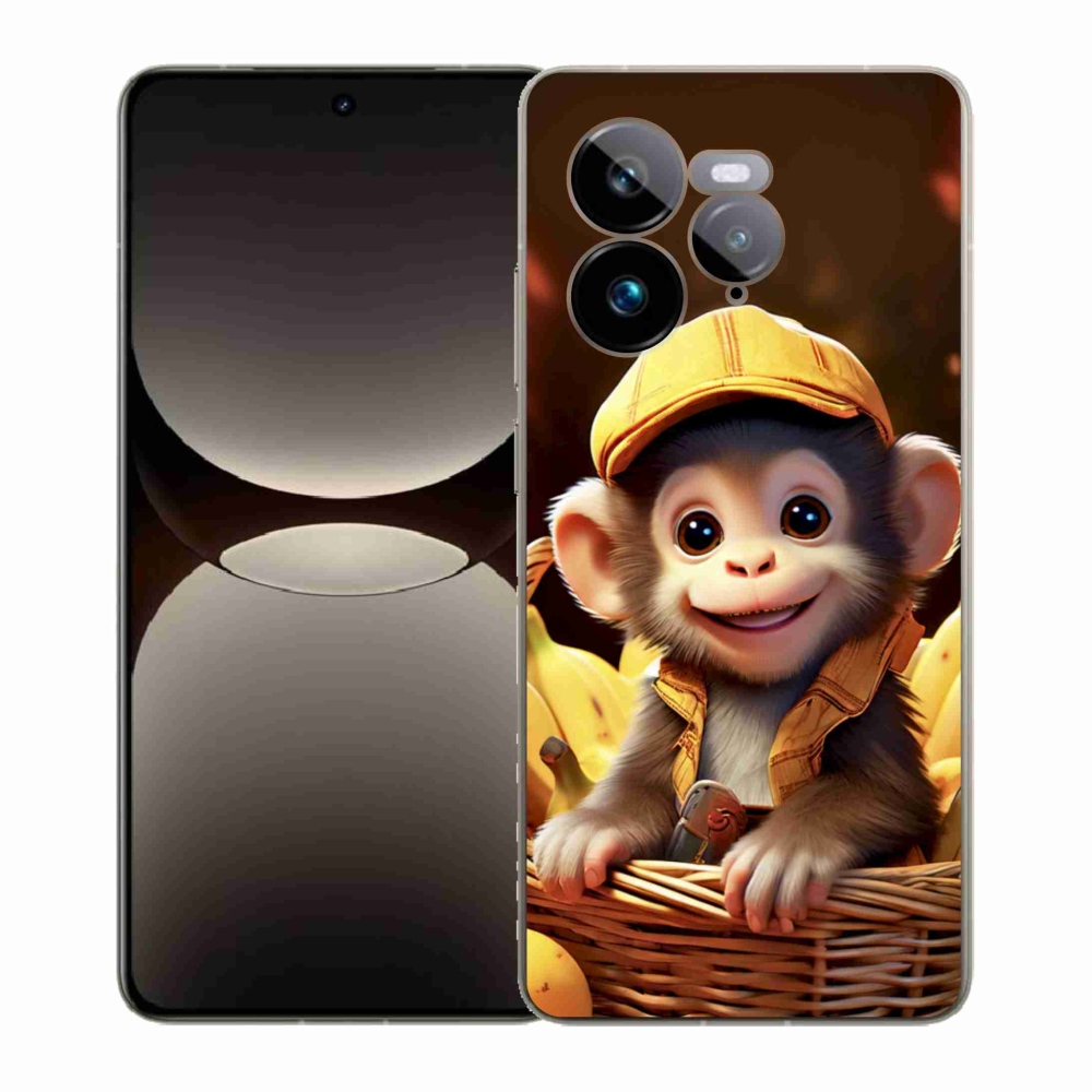 Gelový kryt mmCase na Realme GT 7 Pro 5G - opice v košíku