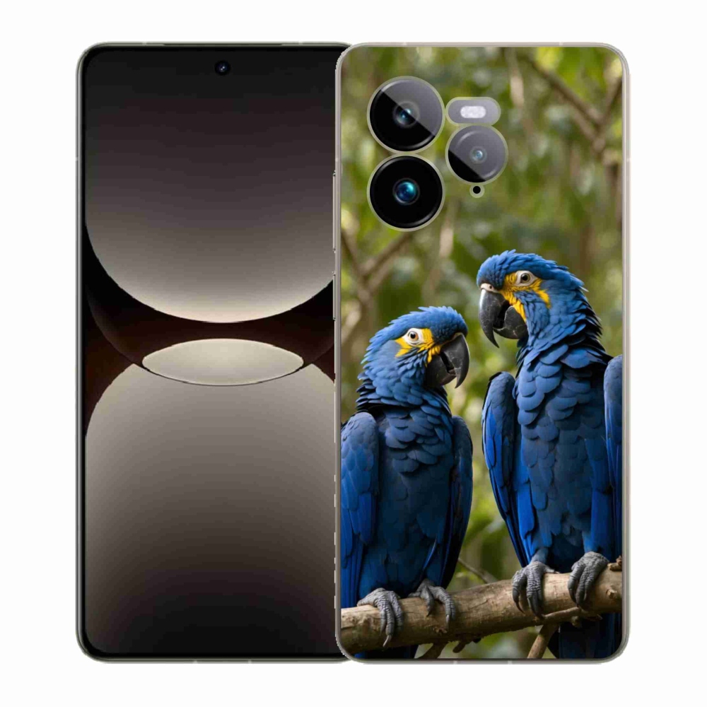 Gelový kryt mmCase na Realme GT 7 Pro 5G - papouščí duo