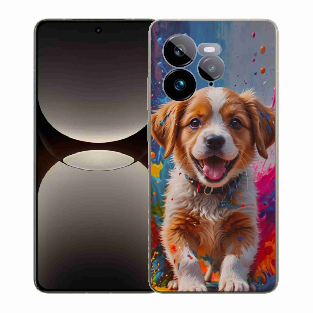 Gelový kryt mmCase na Realme GT 7 Pro 5G - roztomilé štěně 3