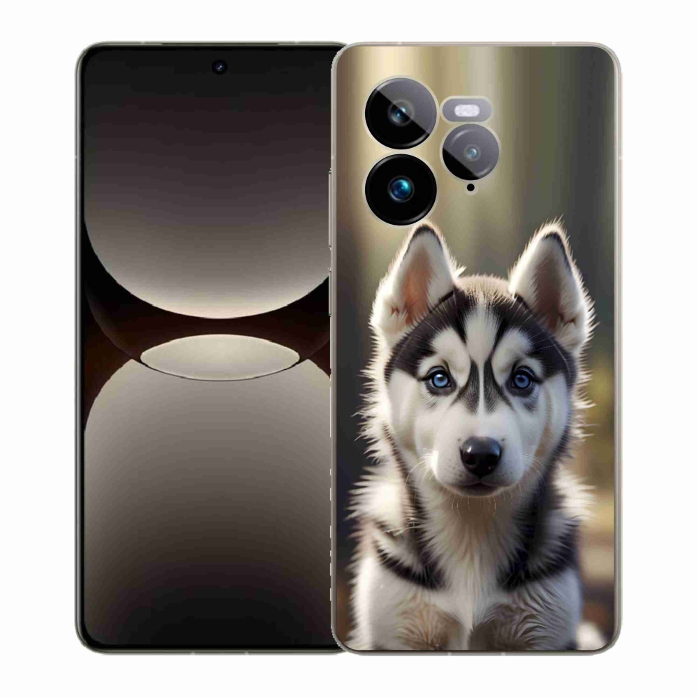 Gelový kryt mmCase na Realme GT 7 Pro 5G - roztomilý sibiřský husky