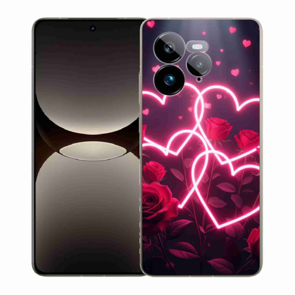 Gelový kryt mmCase na Realme GT 7 Pro 5G - srdce lásky