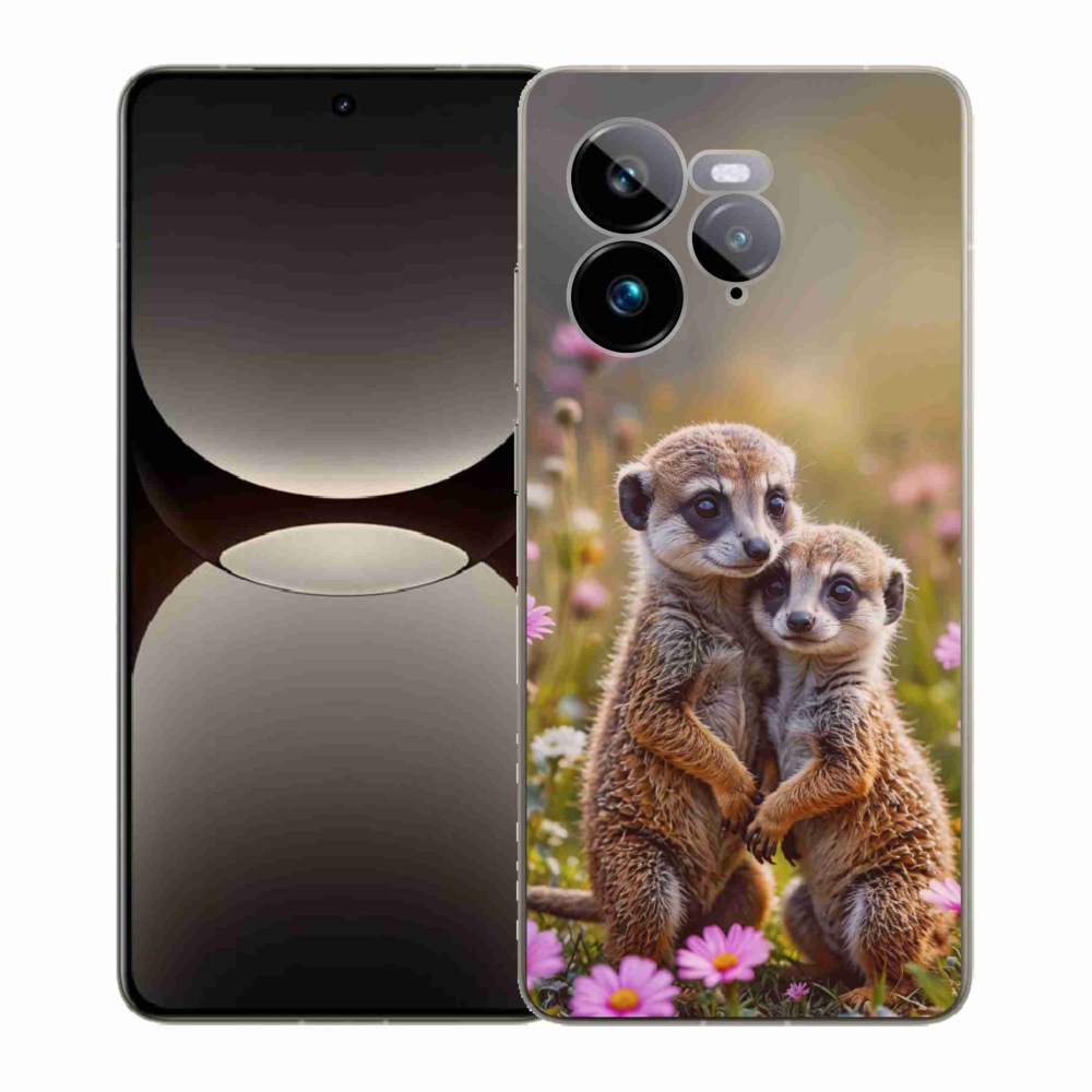 Gelový kryt mmCase na Realme GT 7 Pro 5G - surikatí duo