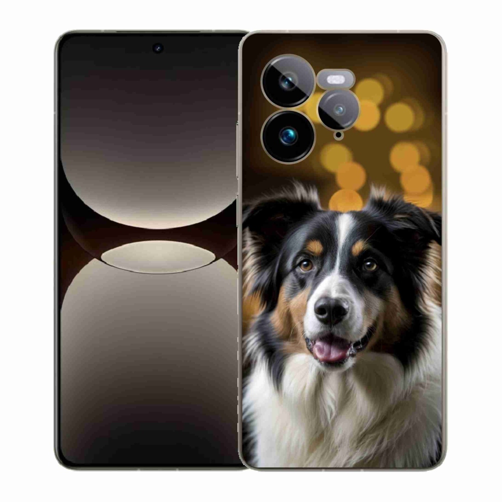 Gelový kryt mmCase na Realme GT 7 Pro 5G - usměvavý australský ovčák