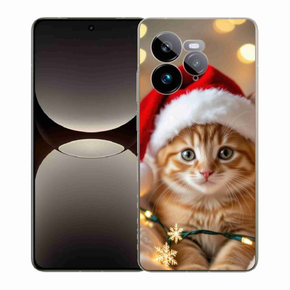 Gelový kryt mmCase na Realme GT 7 Pro 5G - vánoční kotě