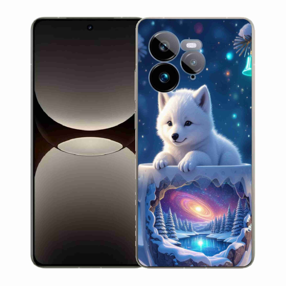 Gelový kryt mmCase na Realme GT 7 Pro 5G - vánoční štěně