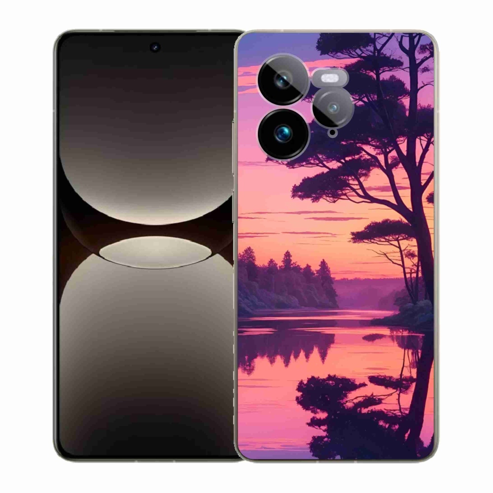 Gelový kryt mmCase na Realme GT 7 Pro 5G - západ slunce nad jezerem