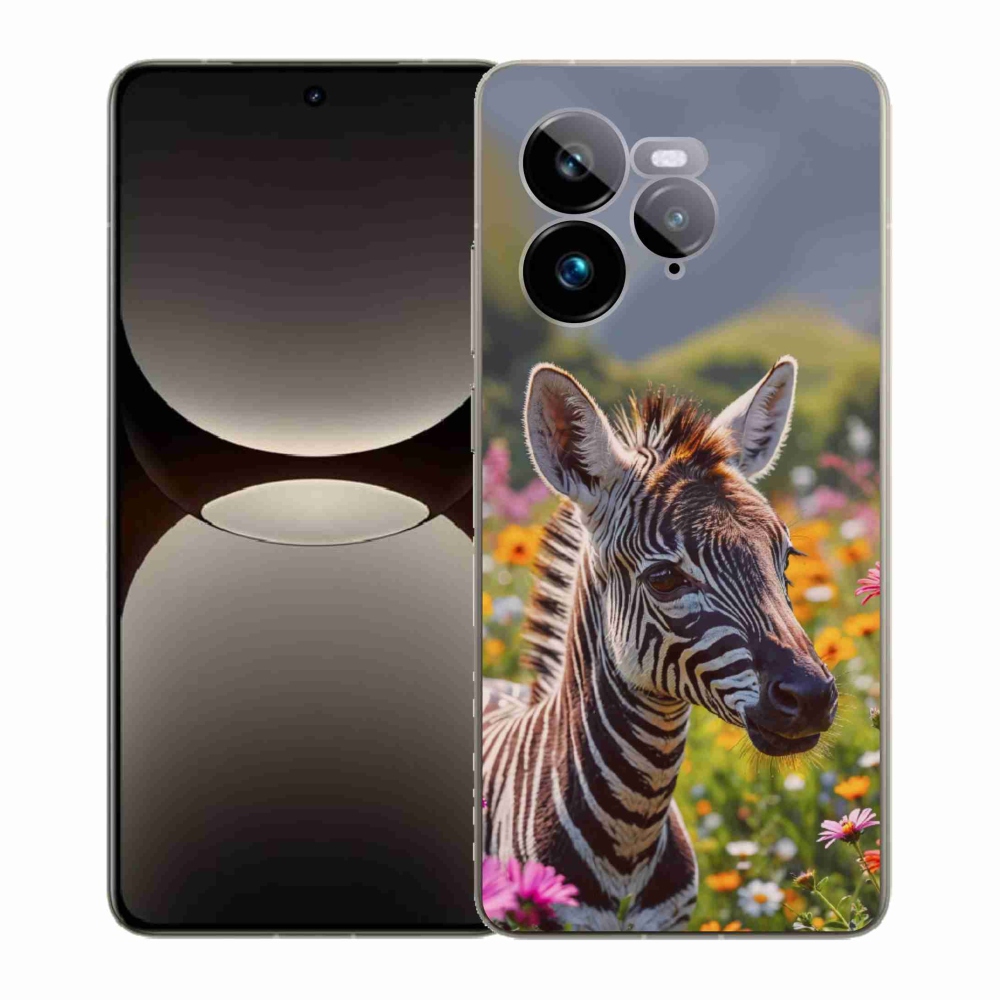 Gelový kryt mmCase na Realme GT 7 Pro 5G - zebra na louce