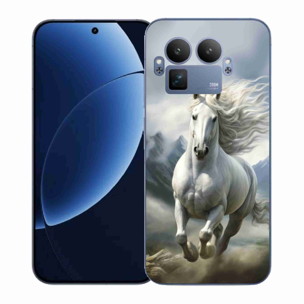 Gelový kryt mmCase na Realme GT 8 Pro 5G - běžící bílý kůň 3