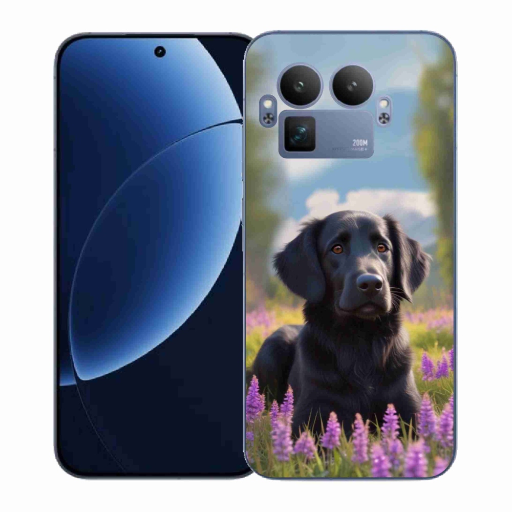 Gelový kryt mmCase na Realme GT 8 Pro 5G - elegantní černý retrívr