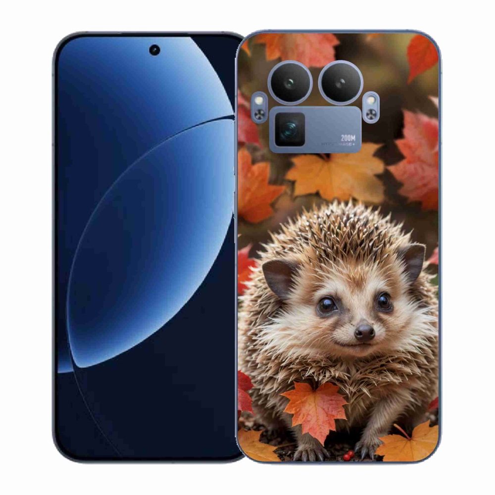 Gelový kryt mmCase na Realme GT 8 Pro 5G - ježek v listí
