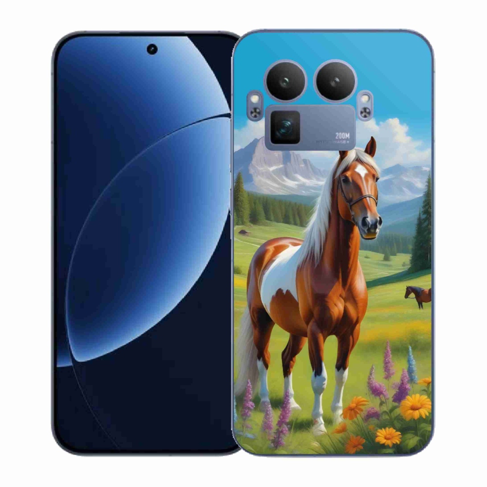 Gelový kryt mmCase na Realme GT 8 Pro 5G - kůň na louce