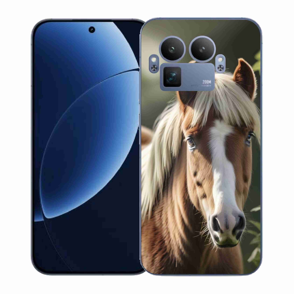 Gelový kryt mmCase na Realme GT 8 Pro 5G - kůň se světlou hřívou