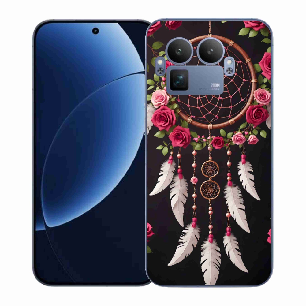 Gelový kryt mmCase na Realme GT 8 Pro 5G - lapač snů s růžemi