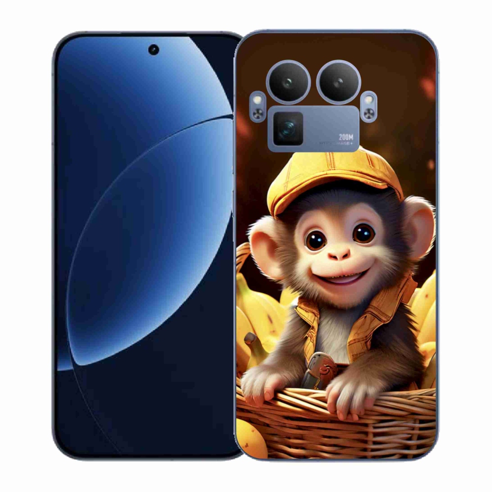 Gelový kryt mmCase na Realme GT 8 Pro 5G - opice v košíku