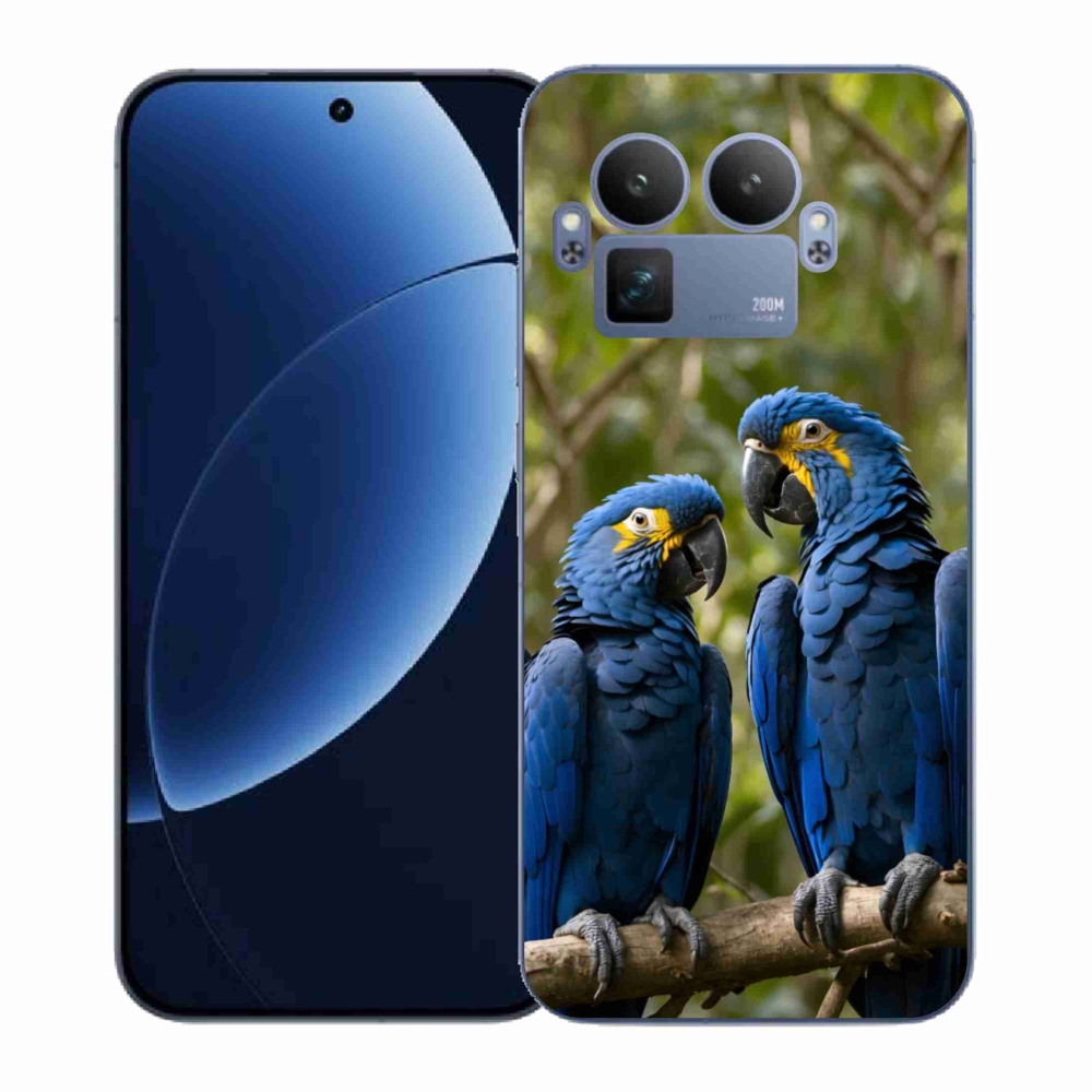 Gelový kryt mmCase na Realme GT 8 Pro 5G - papouščí duo