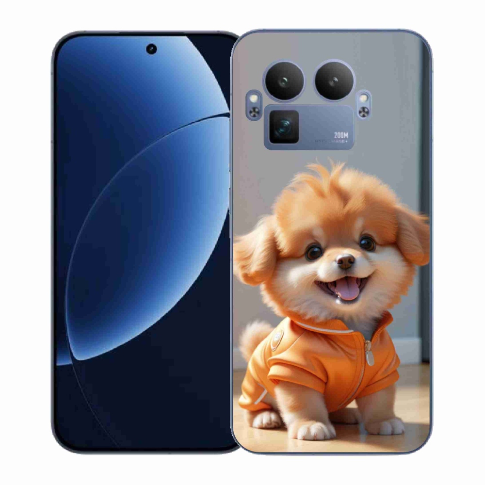 Gelový kryt mmCase na Realme GT 8 Pro 5G - roztomilý pomeranian v mikině